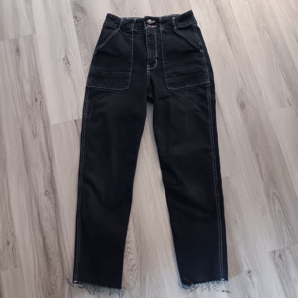 Hollister Y2K style loose fit jeans Black sz 26‎